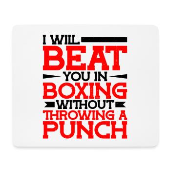 vous battra en boxe sans lancer un coup de poing - Tapis de souris (format paysage) - blanc - Devant