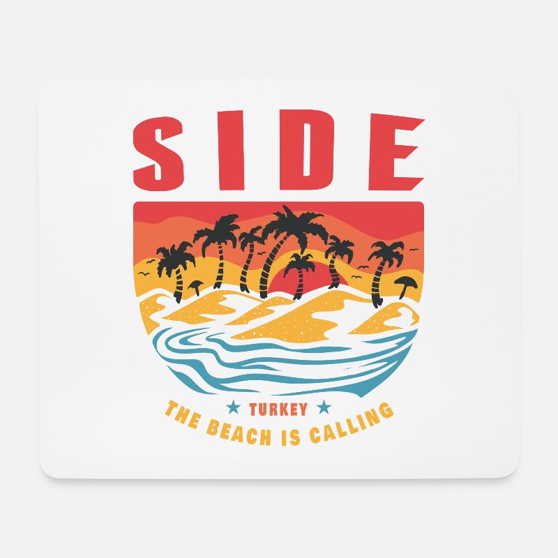 Side Türkei Palmen Deisgn - Mousepad (Querformat) - Weiß