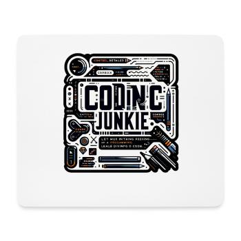 Coding Junkie 11 - Mouse Pad (horizontal) - white - Front