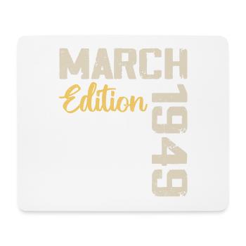Mars 1949 Cadeau Anniversaire Mars 1949 - Tapis de souris (format paysage) - blanc - Devant