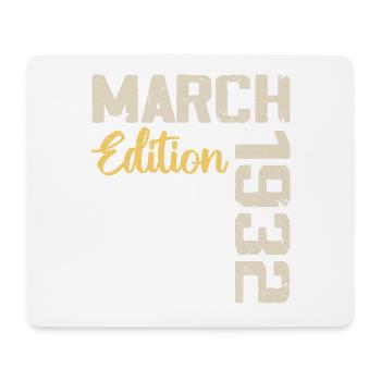 März 1932 Geburtstagsgeschenk März 1932 - Mousepad (Querformat) - Weiß - Vorne