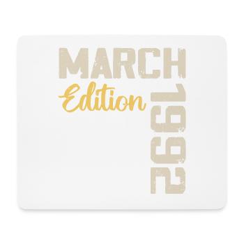 März 1992 Geburtstagsgeschenk März 1992 - Mousepad (Querformat) - Weiß - Vorne