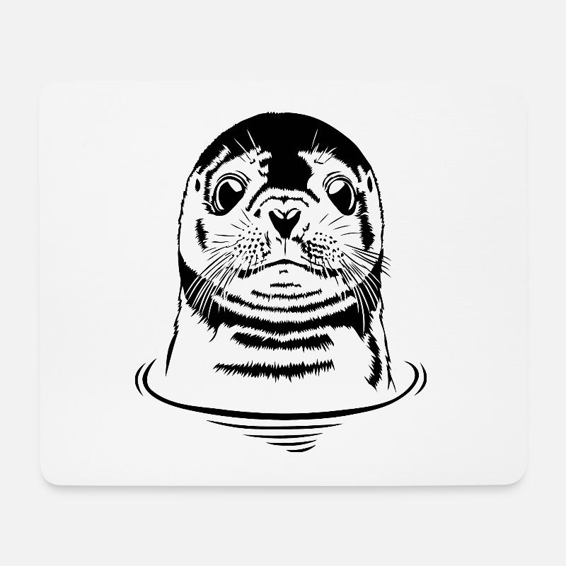 Lustige Robbe Seehund Heuler Tiere Wilsigns - Mousepad (Querformat) - Weiß