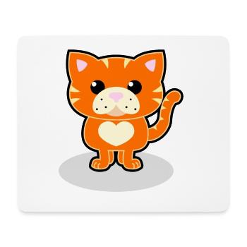 Cute cat - Mouse Pad (horizontal) - white - Front