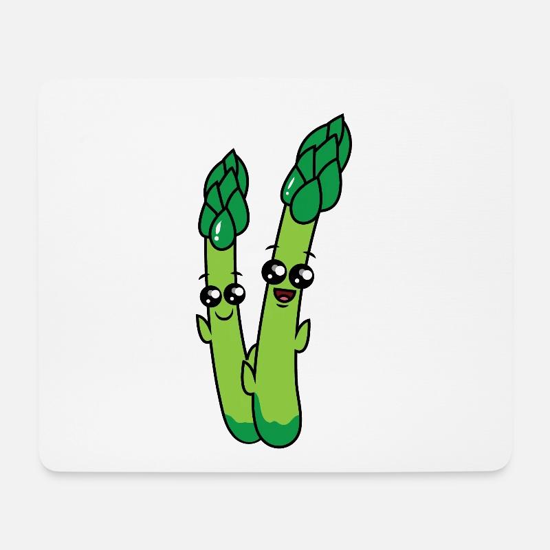 Glückliche Sellerie Cartoon - Mousepad (Querformat) - Weiß