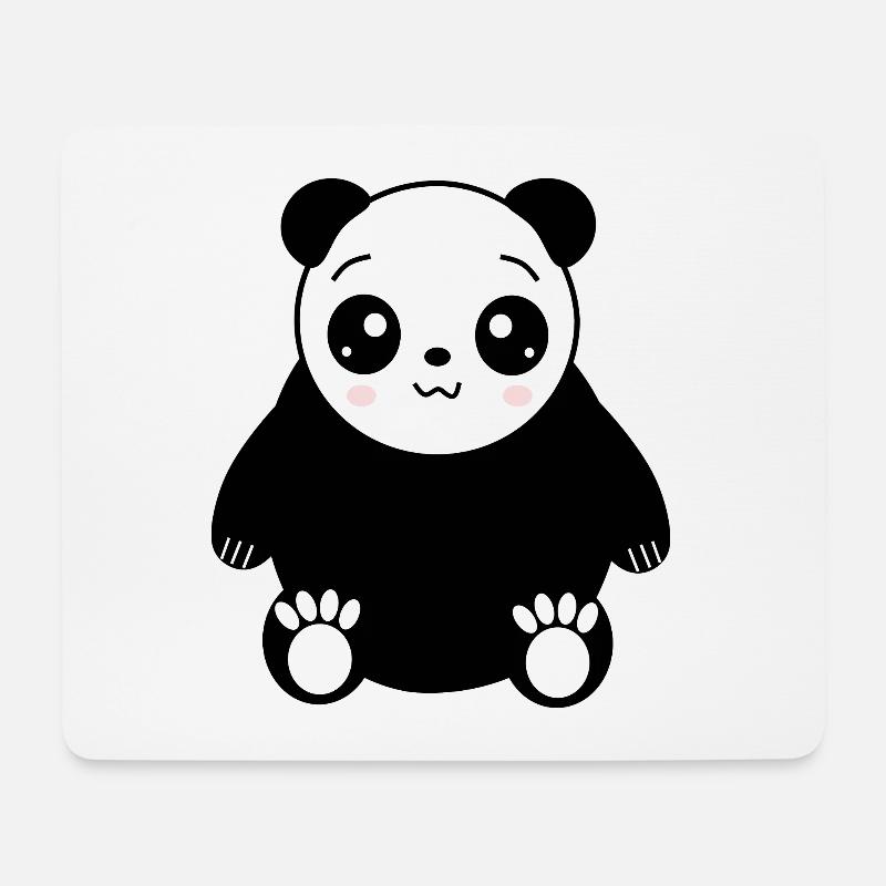 Pandabär Kawaii Kleidung Kawaii Tiere - Mousepad (Querformat) - Weiß