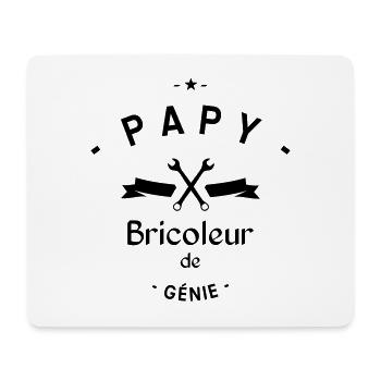 Papy bricoleur de genie - Tapis de souris (format paysage) - blanc - Devant