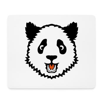 panda tete animal nounours peluche 130 2 - Tapis de souris (format paysage) - blanc - Devant