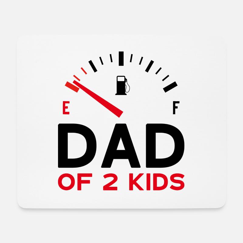 DAD OF 2 KIDS VATERTAG - Mousepad (Querformat) - Weiß