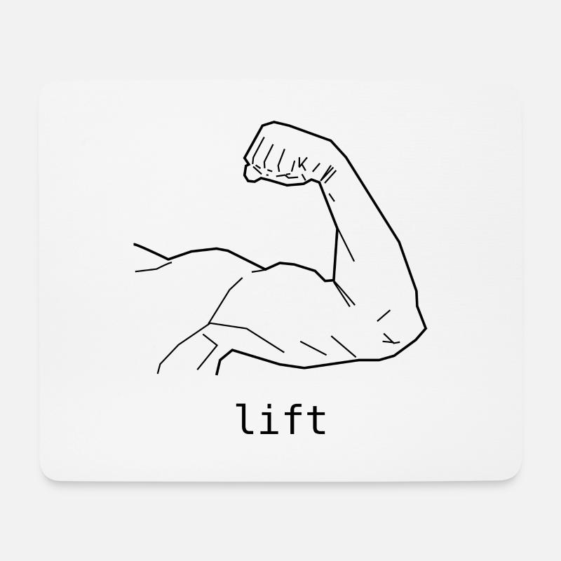Bodybuilder, Gym Wear, lift - Mousepad (Querformat) - Weiß