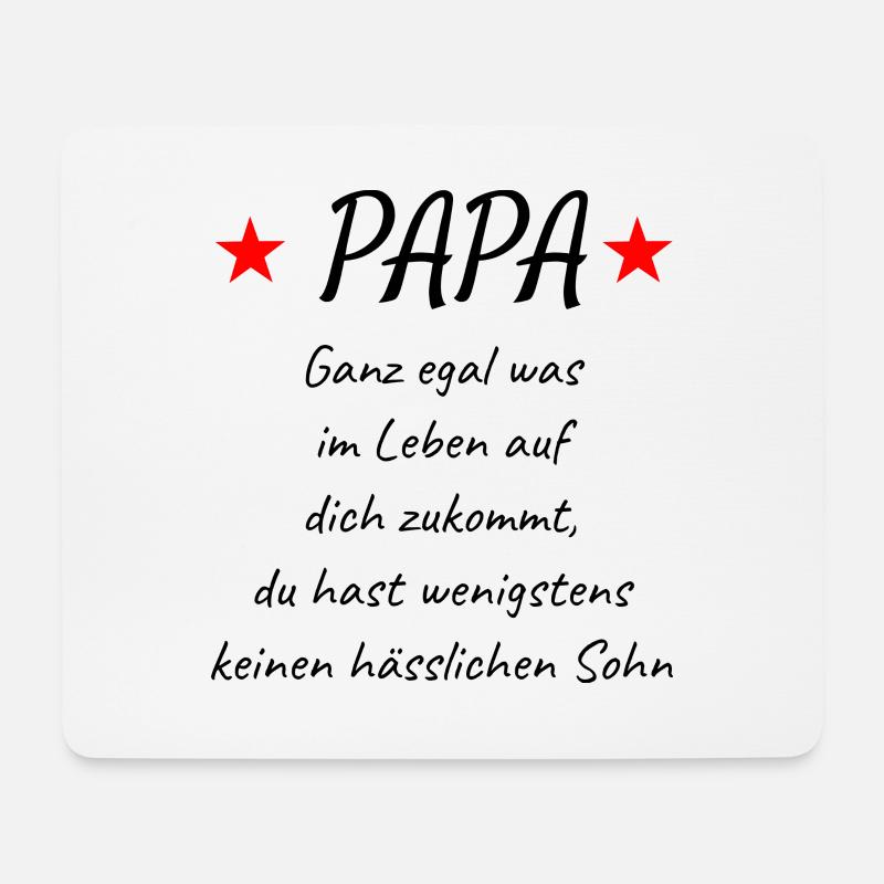 Papa ist der Beste - Mousepad (Querformat) - Weiß