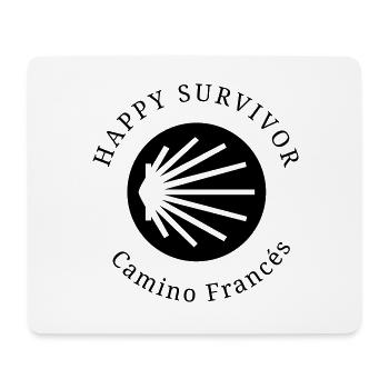 Happy Survivor Camino Francés 001 noir - Tapis de souris (format paysage) - blanc - Devant