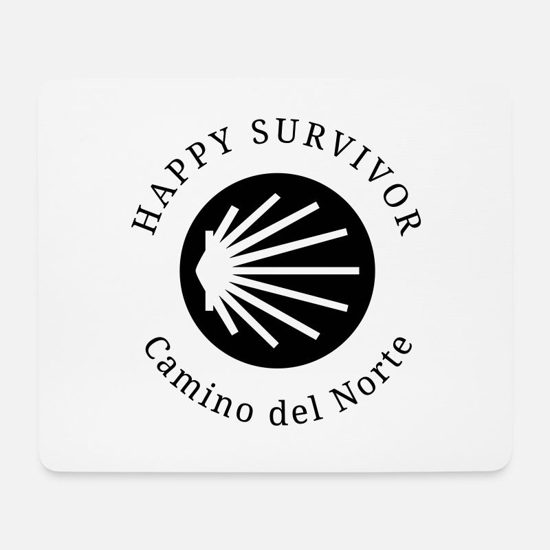 Happy Survivor Camino del Norte 001 black - Mousepad (Querformat) - Weiß