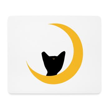 chat de lune - Tapis de souris (format paysage) - blanc - Devant