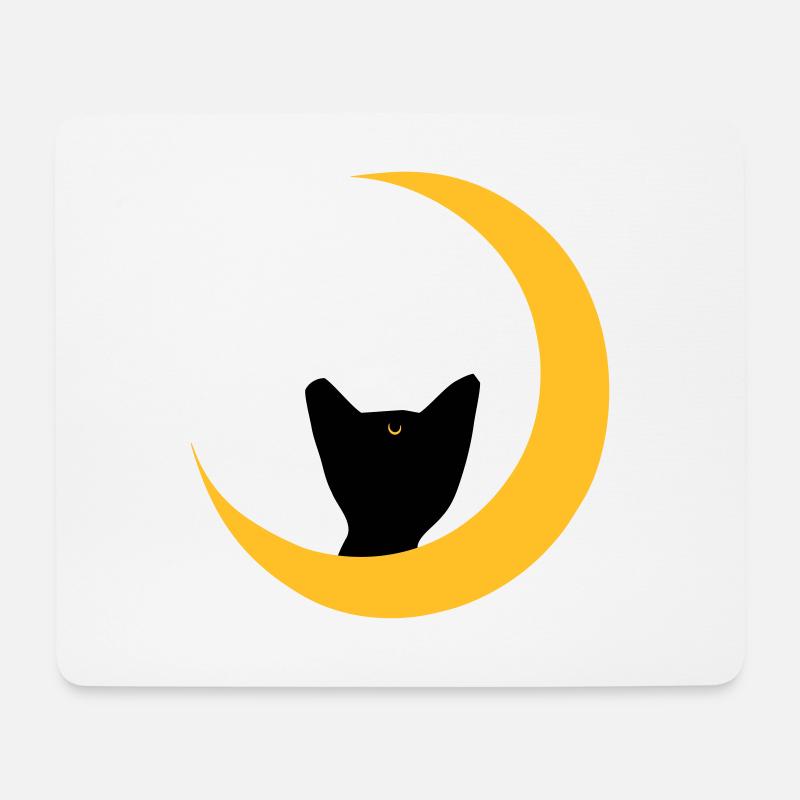 moon cat - Mouse Pad (horizontal) - white