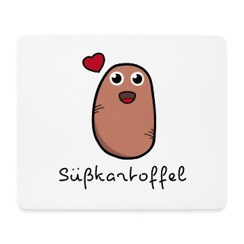 Süßkartoffel - Mousepad (Querformat) - Weiß - Vorne