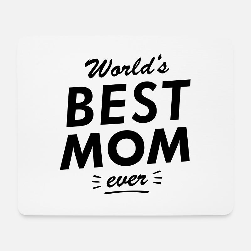 Worlds best mom ever - Mousepad (Querformat) - Weiß