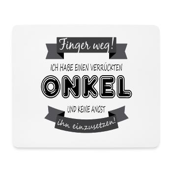 Ich habe einen verrückten Onkel - Mousepad (Querformat) - Weiß - Vorne