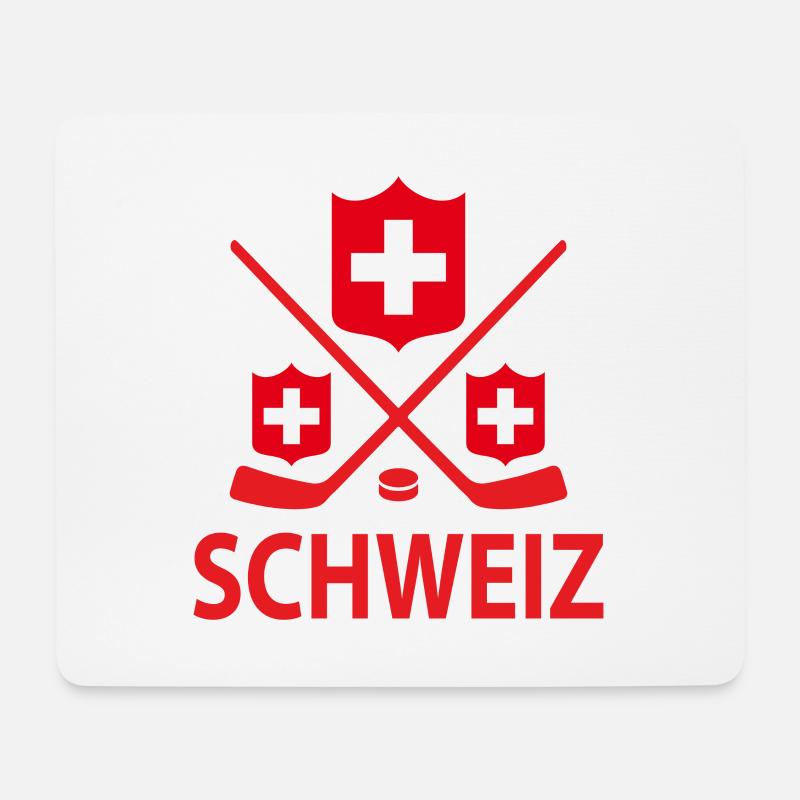 Schweiz Eishockey - Mousepad (Querformat) - Weiß