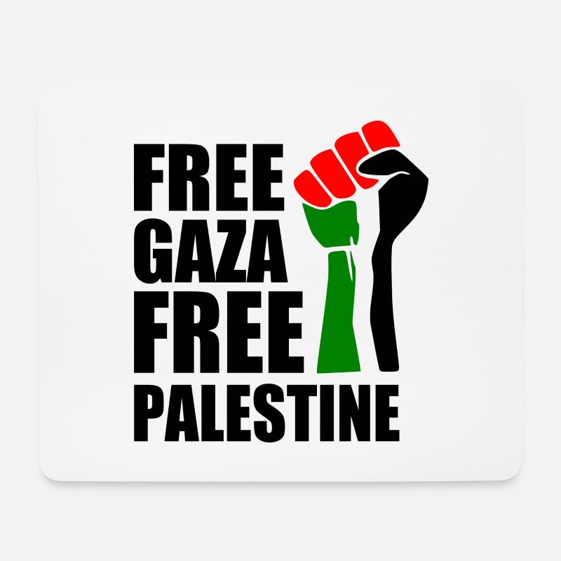 Free gaza Free palestine - Mousepad (Querformat) - Weiß