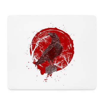 Krähe Rabe Vogel - Mousepad (Querformat) - Weiß - Vorne