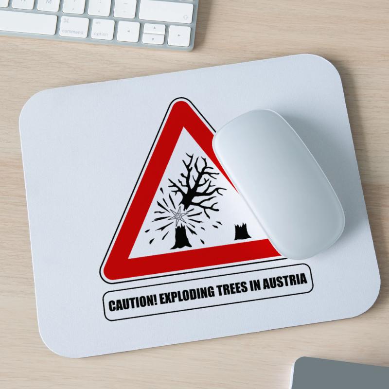 explodierende bäume,  exploding trees Austria Mousepad (Querformat)