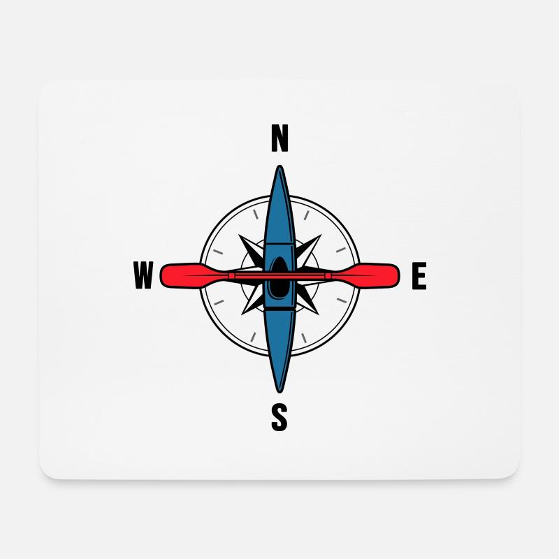 kajak kanu paddeln river-adventure - Mousepad (Querformat) - Weiß