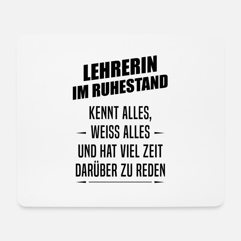 Lehrerin im Ruhestand - Geschenk - Rentnerin - Mousepad (Querformat) - Weiß