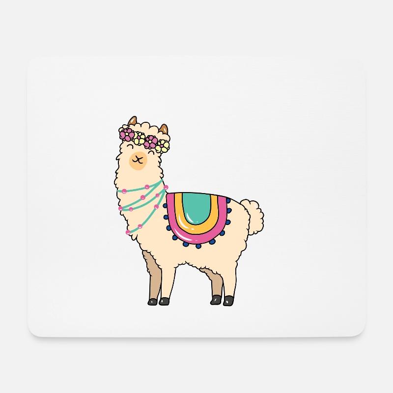sweet, cute alpaca, alpaca lovers, alpacas - Mouse Pad (horizontal) - white