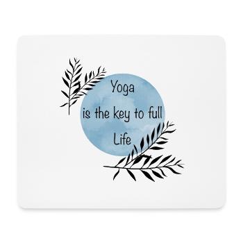 Yoga - Mousepad (Querformat) - Weiß - Vorne