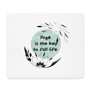 Yoga - Mousepad (Querformat) - Weiß - Vorne