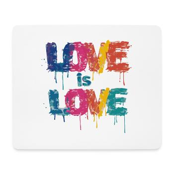Farbenfrohes Graffiti mit Love Schriftzug - Mousepad (Querformat) - Weiß - Vorne