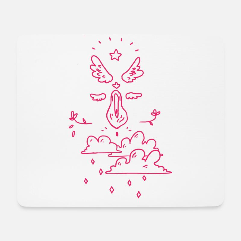 niedlich kritzelt - Mousepad (Querformat) - Weiß