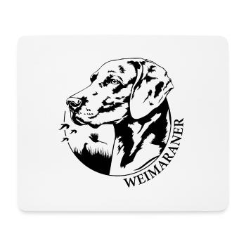 Braque de Weimar Portrait Chiens Chien Chiens De Chasse Wilsigns - Tapis de souris (format paysage) - blanc - Devant