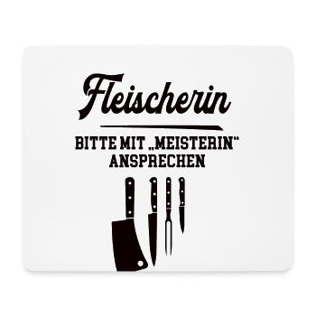 Fleischerin Meister Prüfung Bestanden Fleischerei - Mousepad (Querformat) - Weiß - Vorne