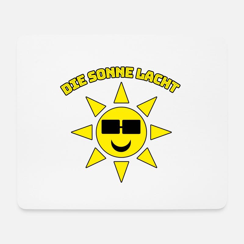 Die Sonne Lacht - Mousepad (Querformat) - Weiß