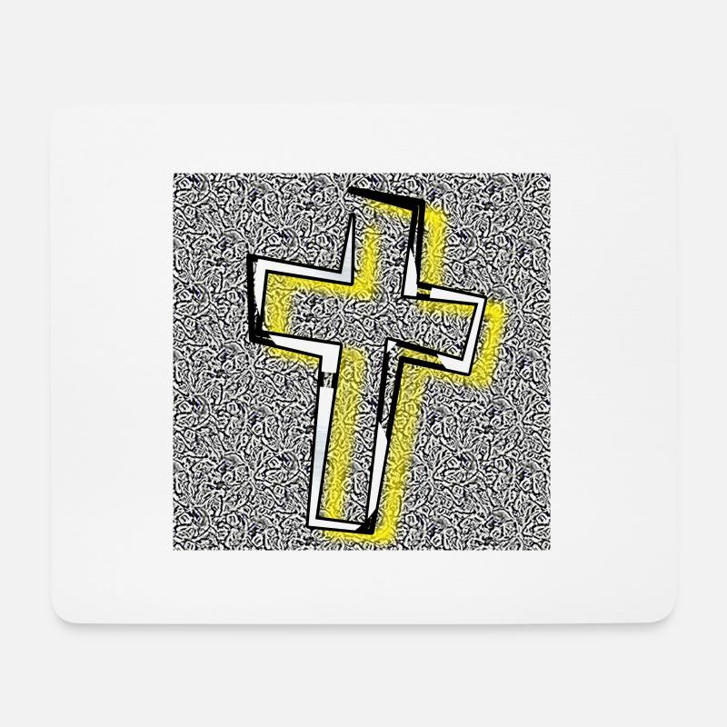 Kreuz - Abbild - 2023 - Mousepad (Querformat) - Weiß