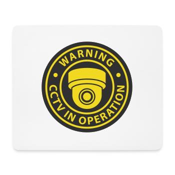 Security cameras in use symbol icon. Fixed CCTV - Mouse Pad (horizontal) - white - Front