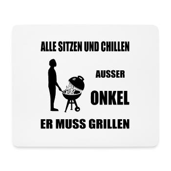 Onkel - Mousepad (Querformat) - Weiß - Vorne