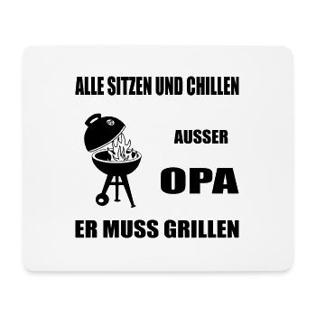 Opa - Mousepad (Querformat) - Weiß - Vorne