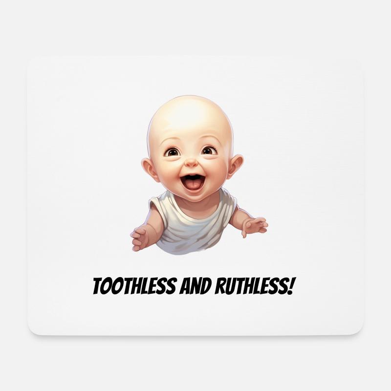 Zahnlos und rücksichtslos! - Mousepad (Querformat) - Weiß