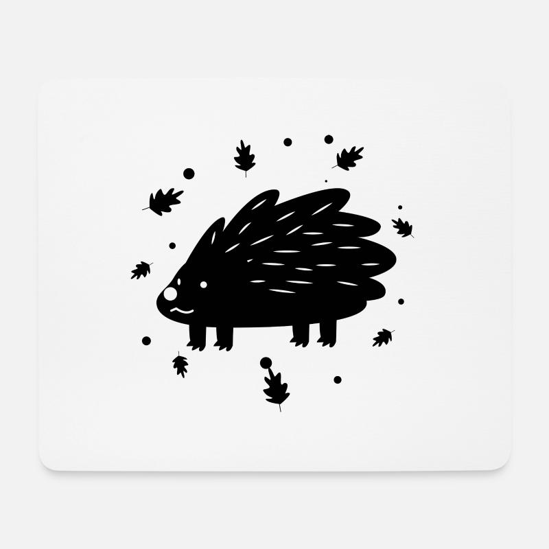 Igel - Mousepad (Querformat) - Weiß
