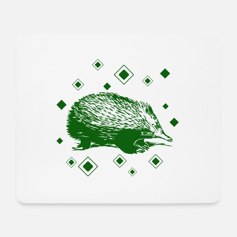 Igel - Mousepad (Querformat) - Weiß