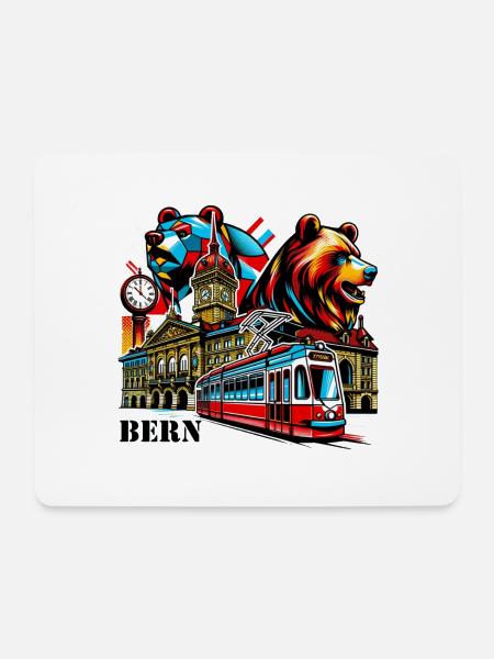 Bern - Mousepad (Querformat) - Weiß