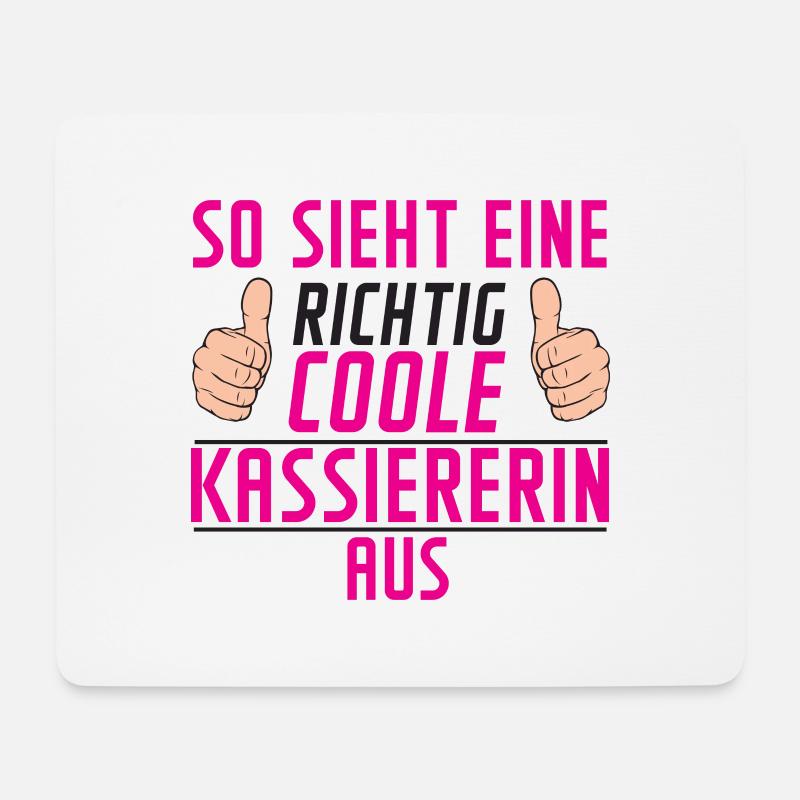 Kassiererin | Spruch | lustig | Kasse - Mousepad (Querformat) - Weiß