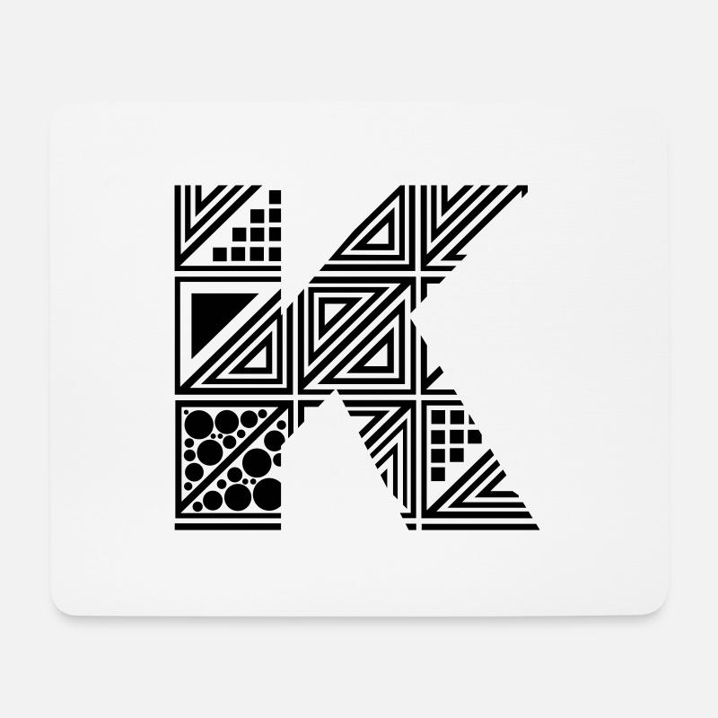 letter K - Mouse Pad (horizontal) - white