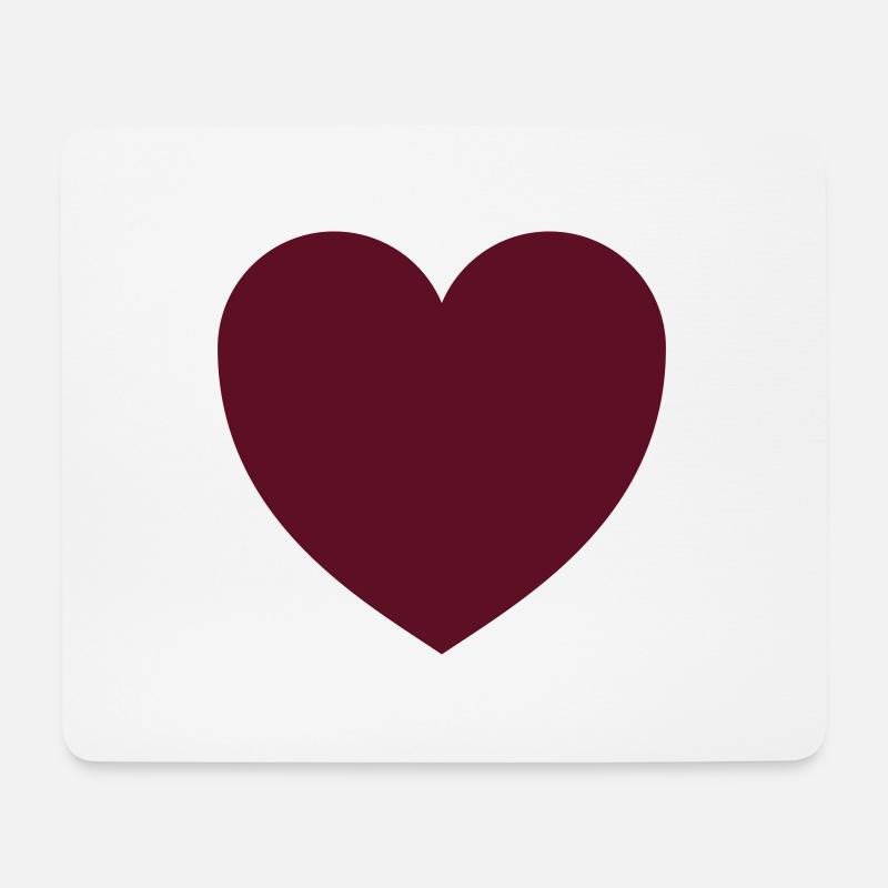heart - Mouse Pad (horizontal) - white