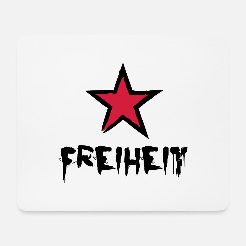 Freiheit - Mousepad (Querformat) - Weiß