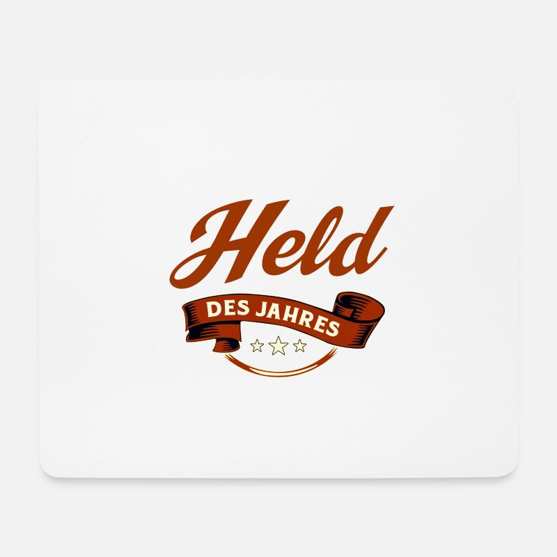 Held des Jahres - Rahmenlos Geschenk - Mousepad (Querformat) - Weiß