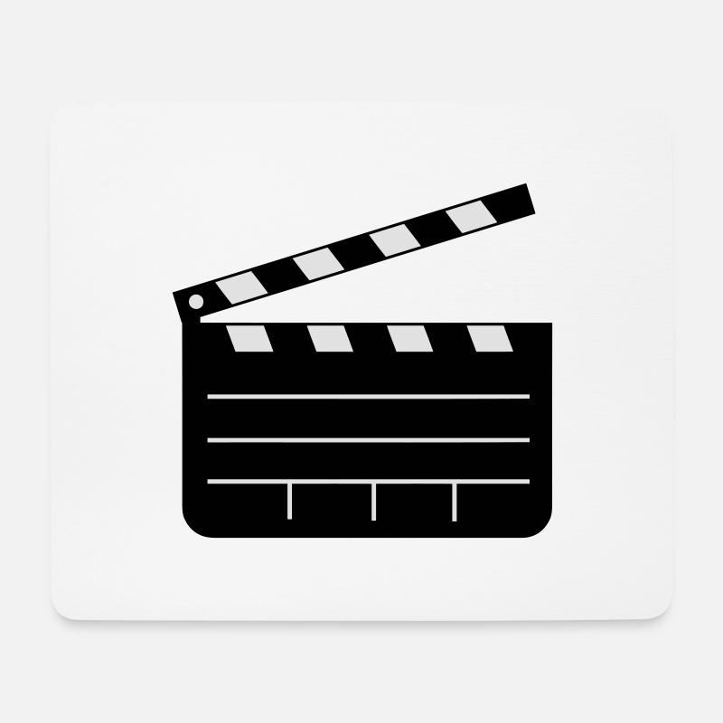 Filmklappe - Mousepad (Querformat) - Weiß
